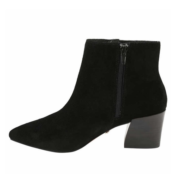 NEW Kensie Black Suede Heeled Bootie - Picture 4 of 14